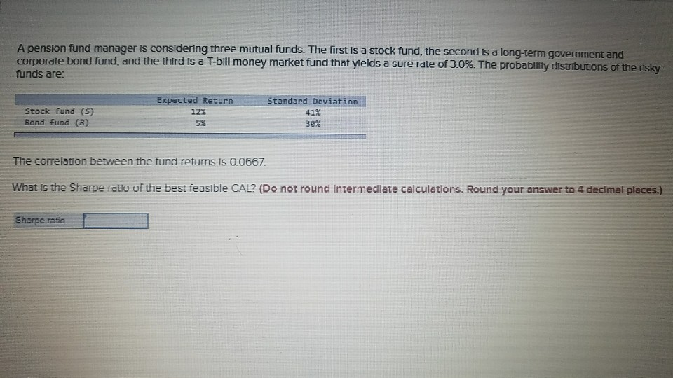 The first is a stock fund, the second is a long-term government