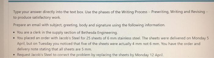  Type your answer directly into the text box. Use the phases