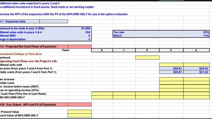  I need it worked in excel along with the formulas Tax