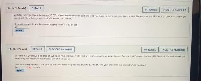  12. [-/1 Points DETAILS MY NOTES PRACTICE ANOTHER Assume that you