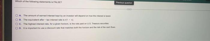 following yields to maturity on various one year or poser Security Yield