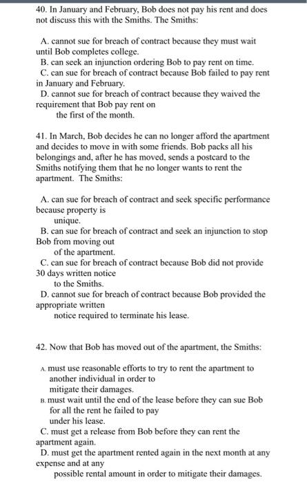 day of September 2020, between Mr. and Mrs. Smith (Lessor), and Bob