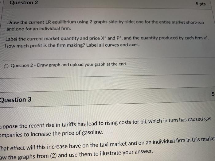 for taxis is perfectly competitive. Assume that all firms in this industry