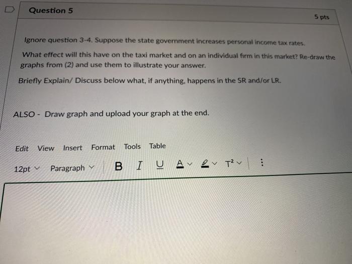 taxi service companies is downward sloping and that the market is currently