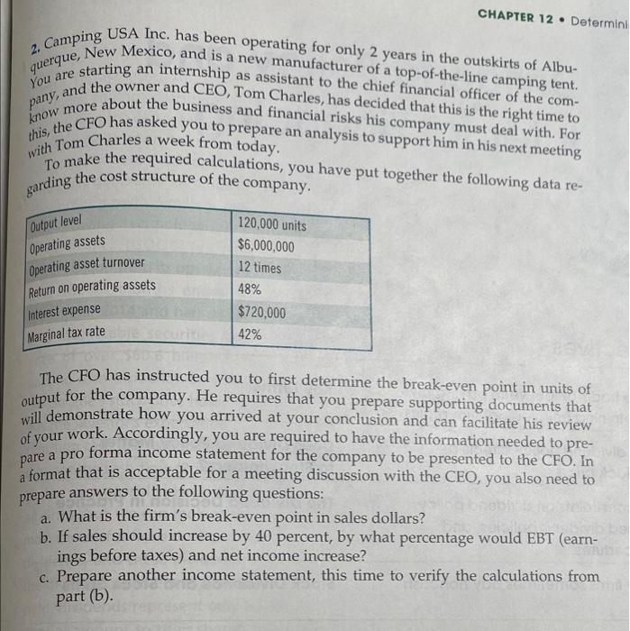 that you were hired recently as a financial analyst for a relatively