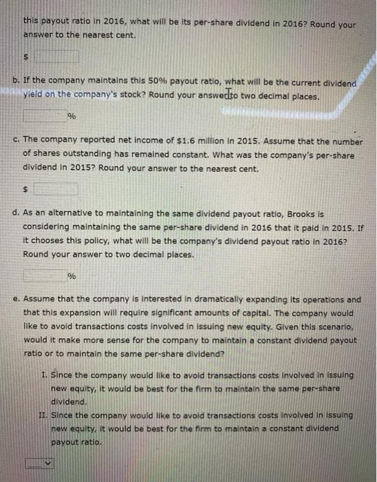 report the following 2016 Income statement (shown in thousands of dollars). $15300