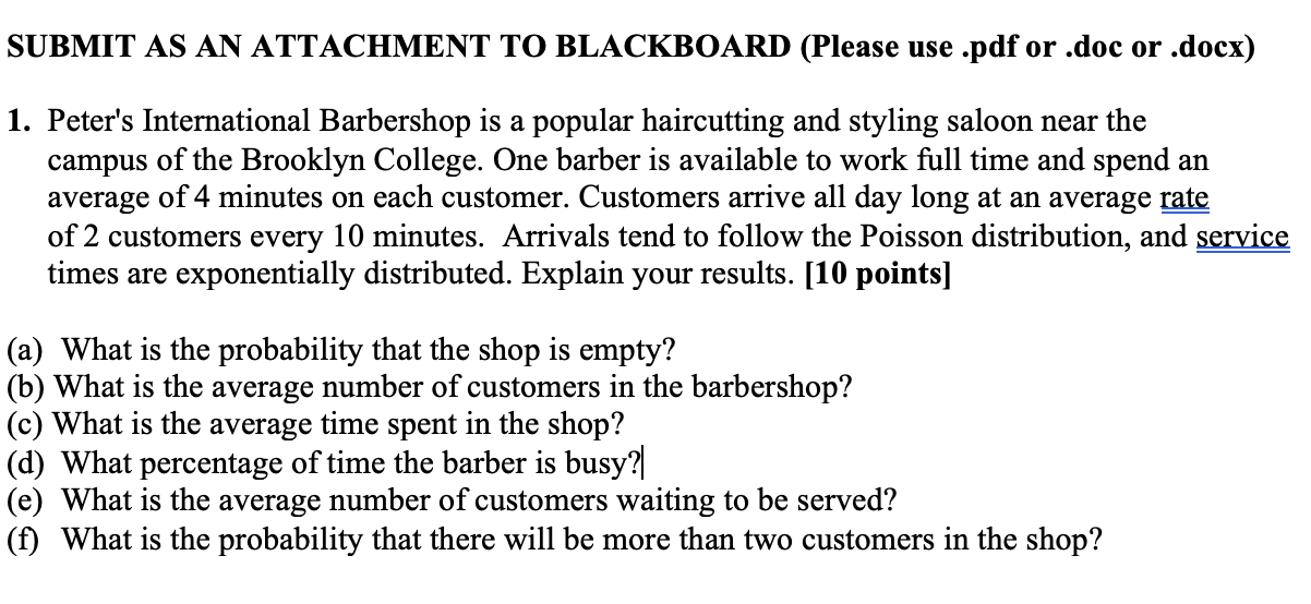 SUBMIT AS AN ATTACHMENT TO BLACKBOARD (Please use .pdf or .doc