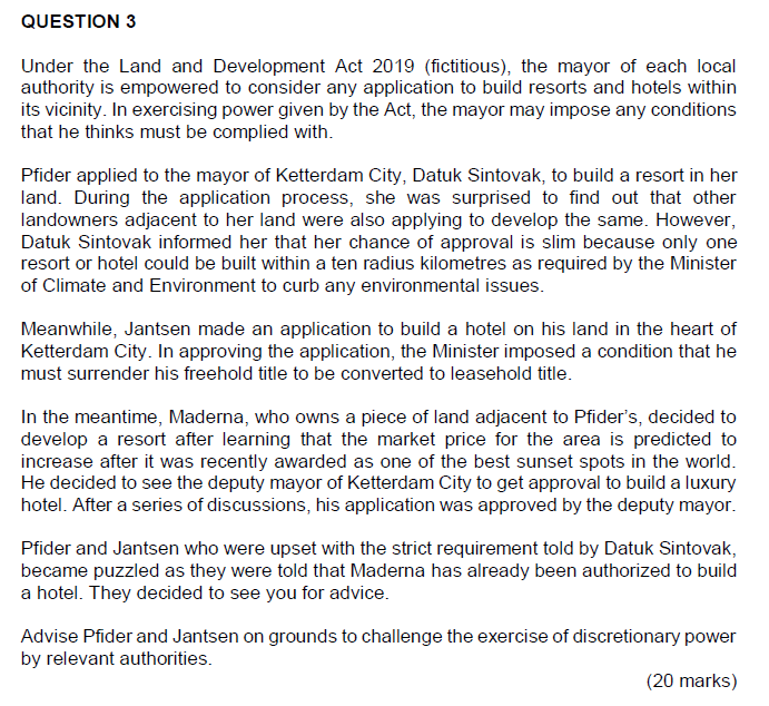 please answer all question using ILAC format. Please include cases/example in the