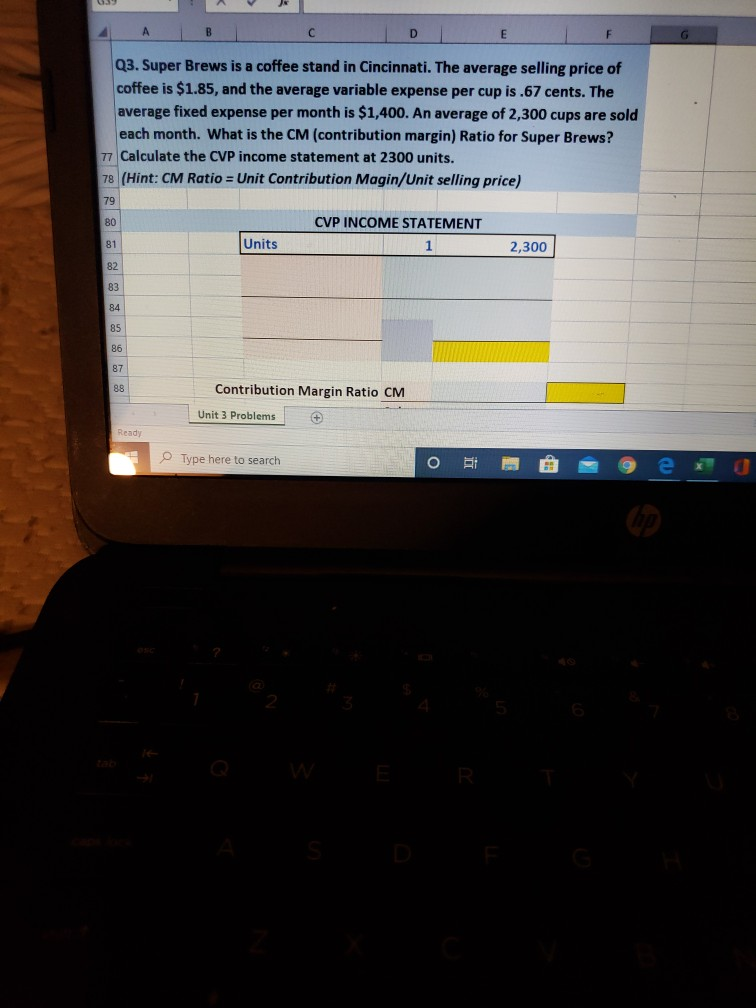 4 A B C D E F Q3. Super Brews is