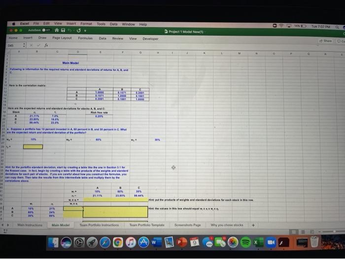  Excel Petit View Insert Format Tools Data Window Help Tue 7:07