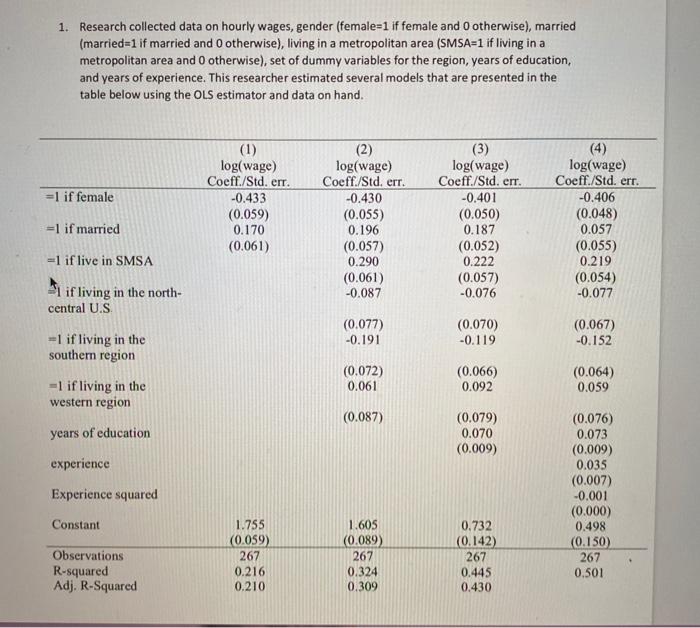  Please answer b e f. Thank you very much! 1. Research