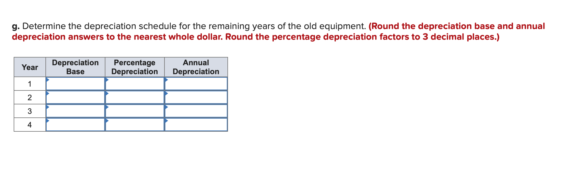 MACRS depreciation. Assume the new equipment would provide the following stream of