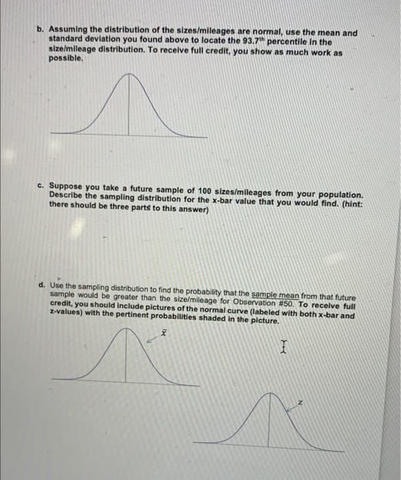 Variable Mean mean and standard deviation for the 75 Milage 75 43347