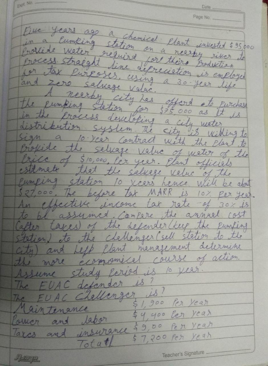 i need the answer quickly Expt No Date Page No. Eine years