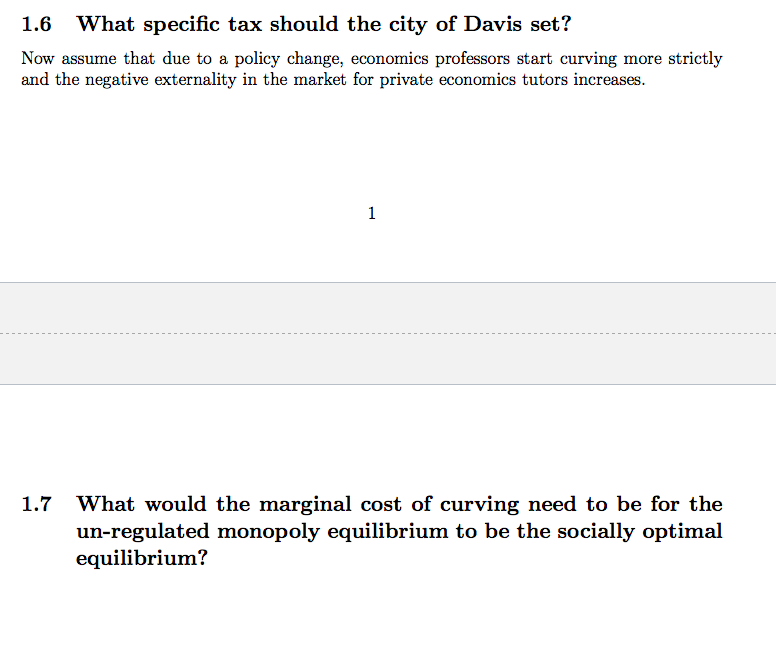 Consider the market for private economics tutors in Davis. The market's inverse