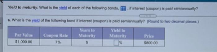 and a current interest rate of 5.75%; and a AAA, corporate bond