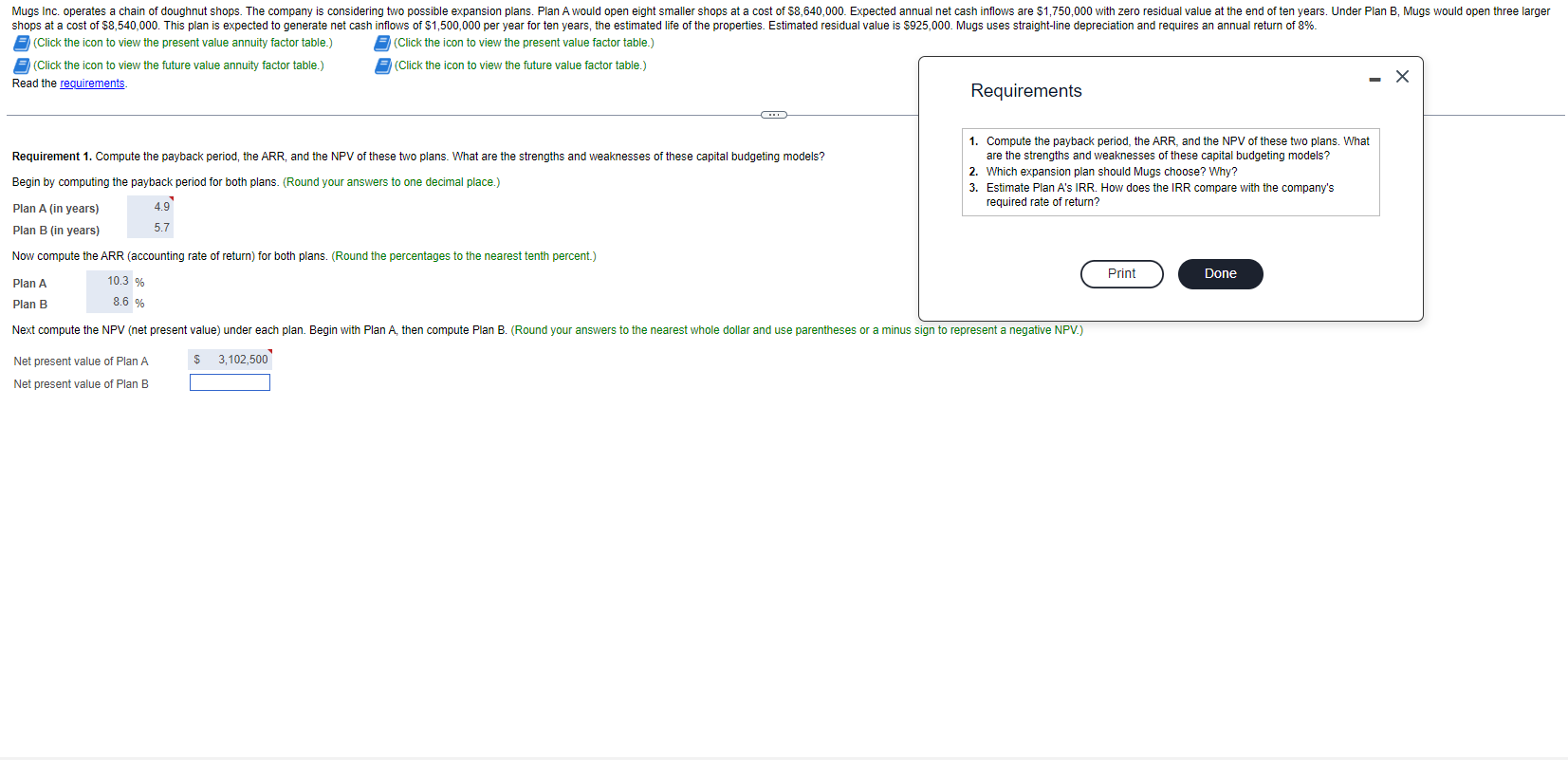  \# (Click the icon to view the present value annuity factor