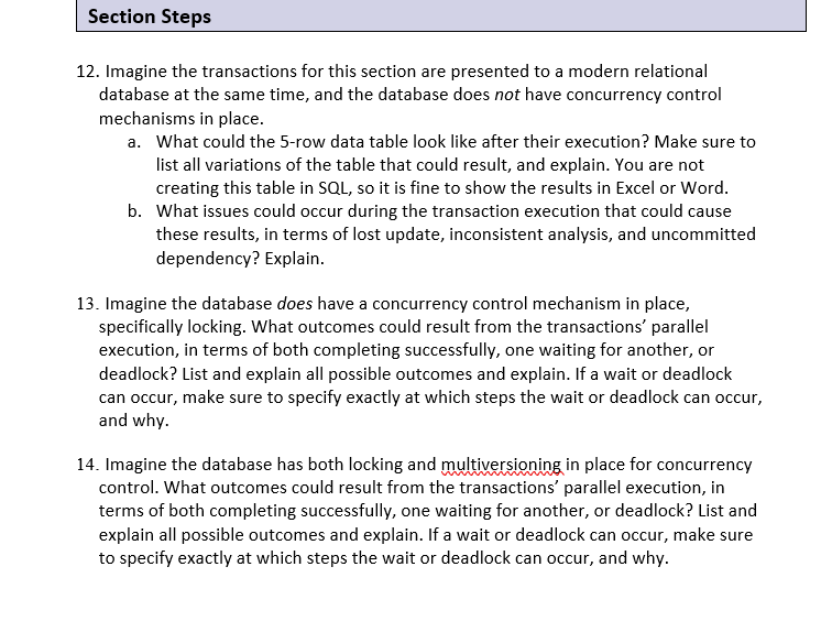 thousands of transactions at the same time is commonplace for information systems