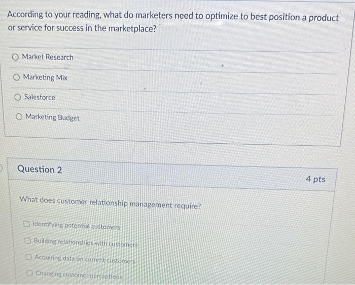  According to your reading, what do marketers need to optimize to