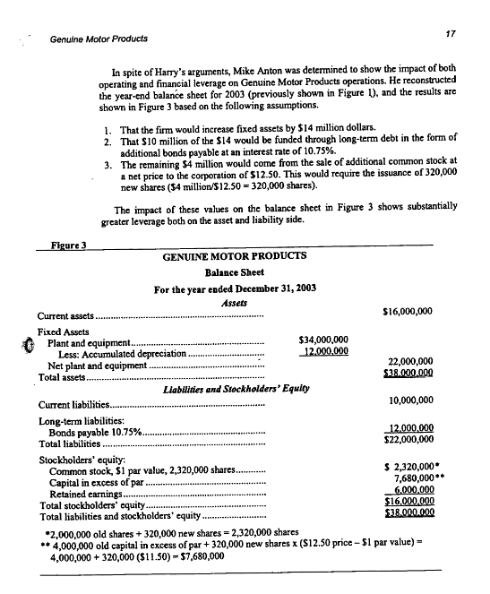 in as a financial analyst to rework the 2004 pro forma income