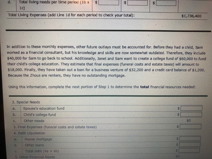 Part 1 Janet and Sam Zhou are 38 years old and have