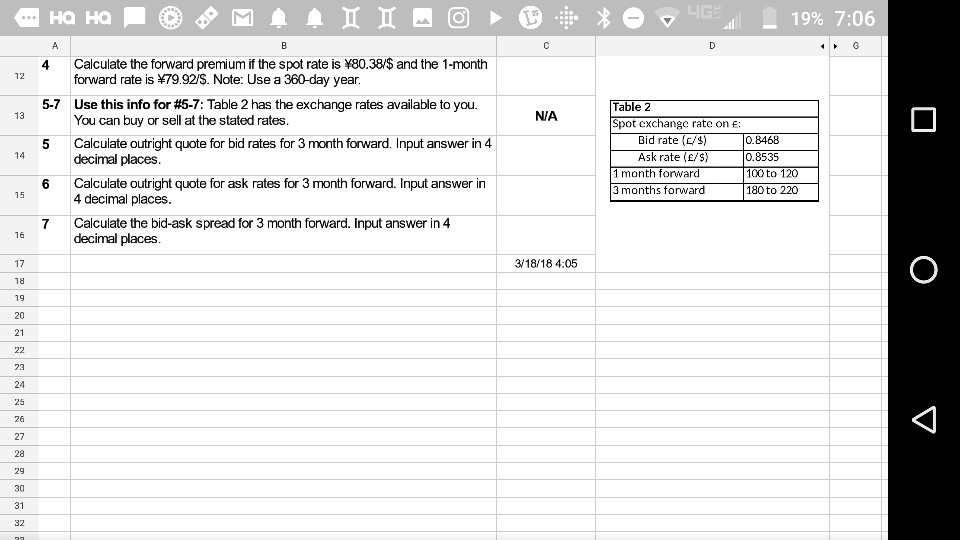  I need help with 5-7 please Ha HO 4 Calculate the
