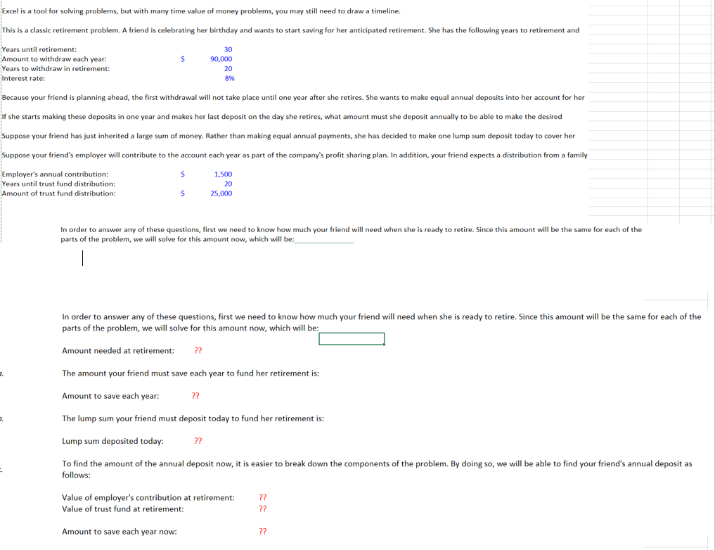 Excel is a tool for solving problems, but with many time