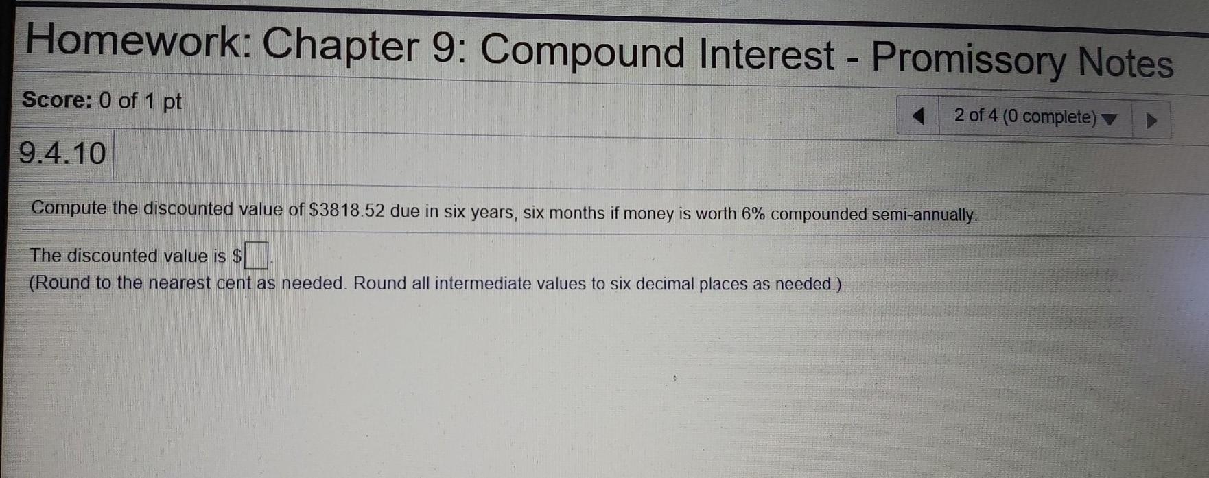 Score: 0 of 1 pt 1 of 4 (0 complete) 9.4.1 Find