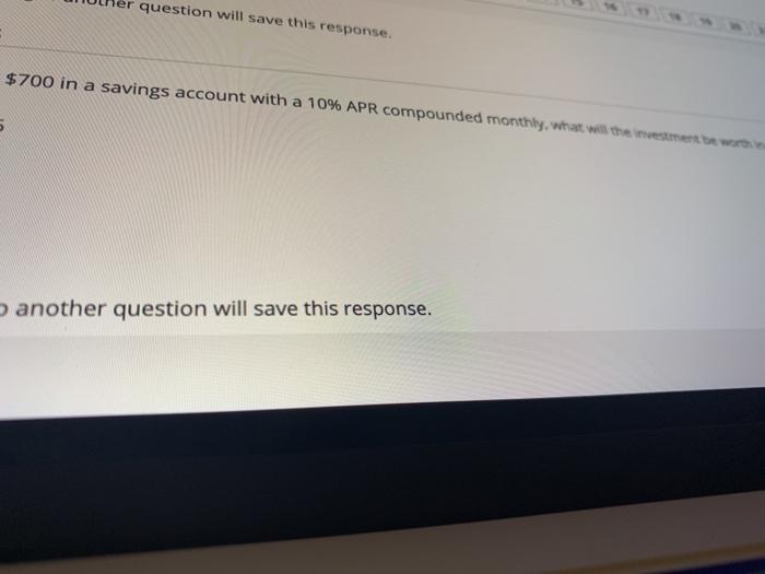you put $700 in a savings account with a 10% APR.COMDOGO mot