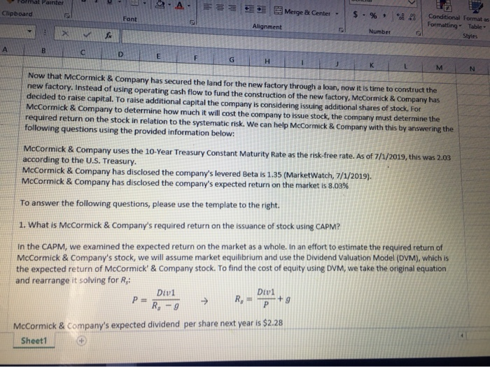  Format Painter Clipboard Merge & Center - 19 $ - %