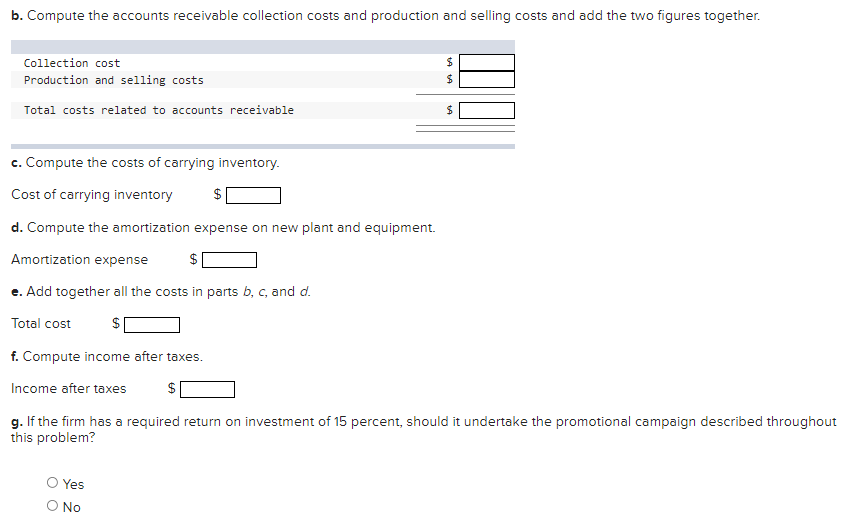 will increase annual credit sales by $630,000. The company will require investments
