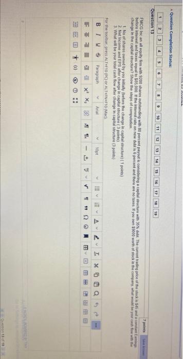  Question Completion Status 1 2 11 12 13 14 15 16