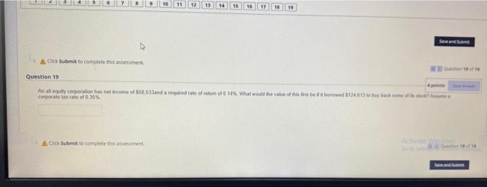 17 1 19 Question 13 7 points FMCG Inc an all equity