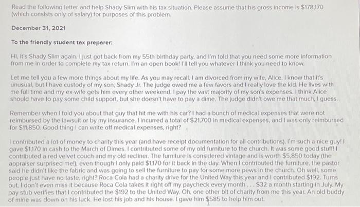  diffrent problem but same info Read the following letter and help