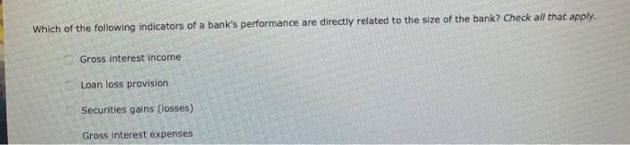 key indicators of a bank's performance. Definition Indicator A means by which