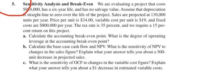  Detailed problem solving steps are required.Thank you! 5. Sensitivity Analysis and