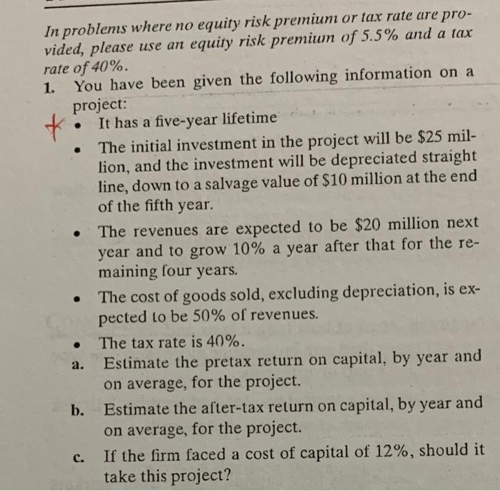 The solution is detailed on paper In problems where no equity risk
