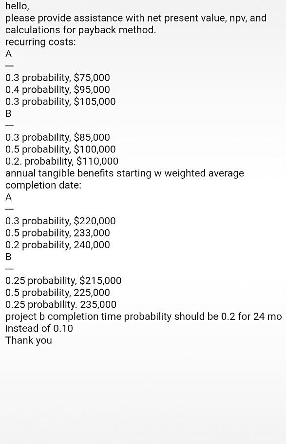 Old MathJax webview hello, please provide assistance with net present value, npv,