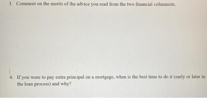 your answers from the procedure and analysis here: 1. Required Monthly Payment
