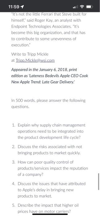 edge. Of the three major new products since Mr. Cook became chief