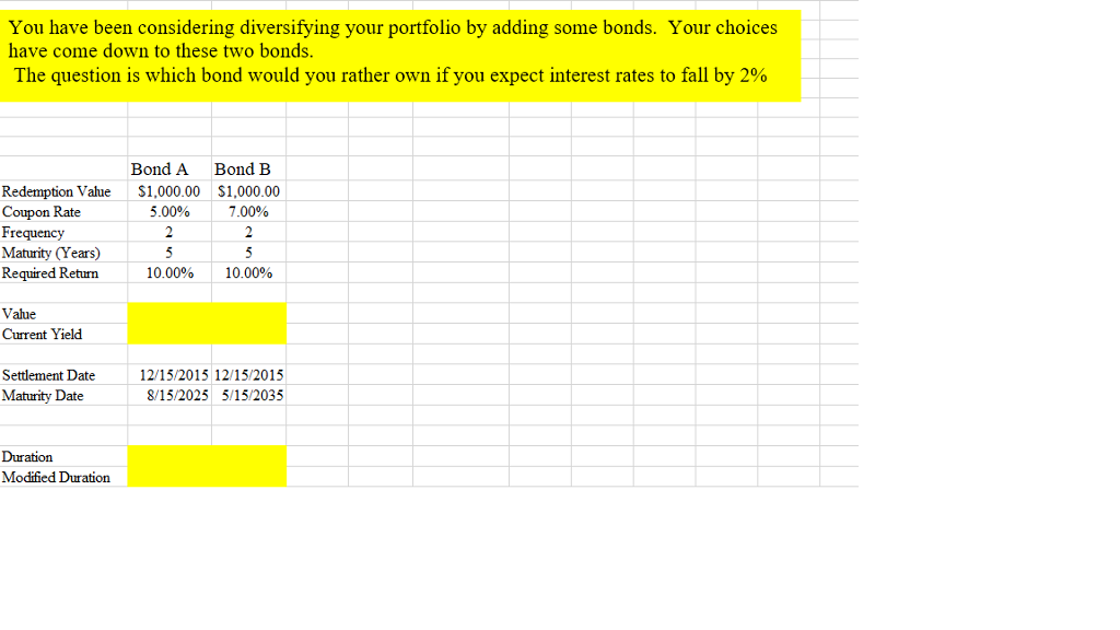 Please answer BOTH questions for THUMBS UP You have been considering diversifying