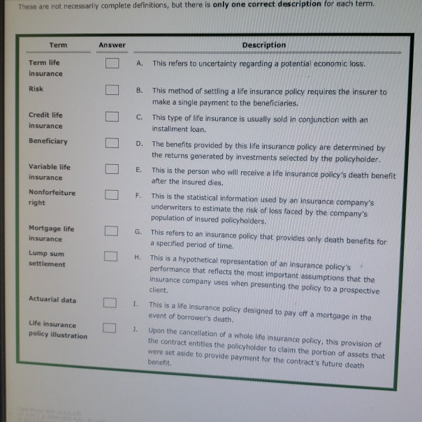  These are not necessarily complete definitions, but there is only one