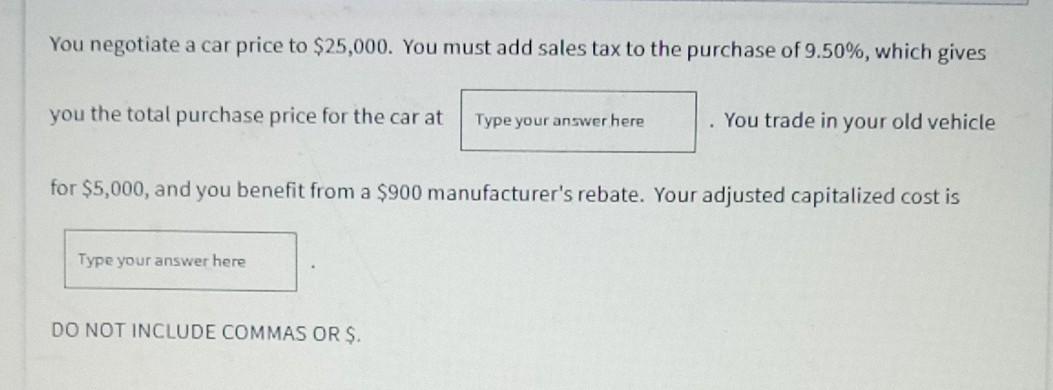 each. What are the total finance costs on this loan? DO NOT