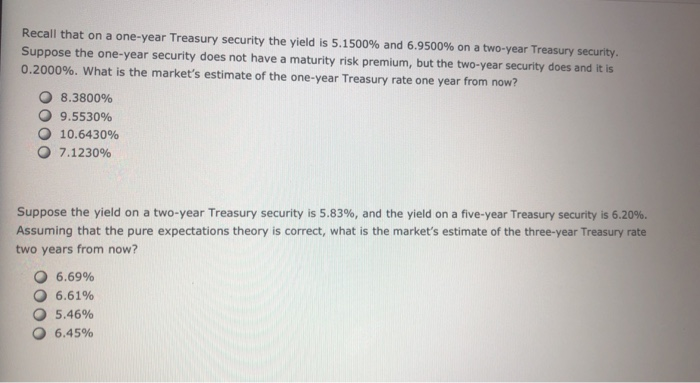 on the pure expectations theory, is the following statement true or false?