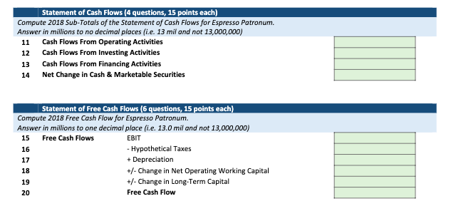 points each) General Instructions: The financial statements are in the Appendix and
