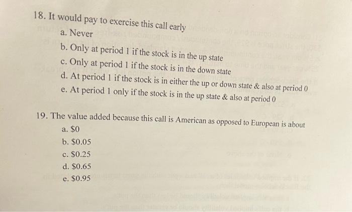 solve both if possible. thank you Answer questions \#16 - 19 based