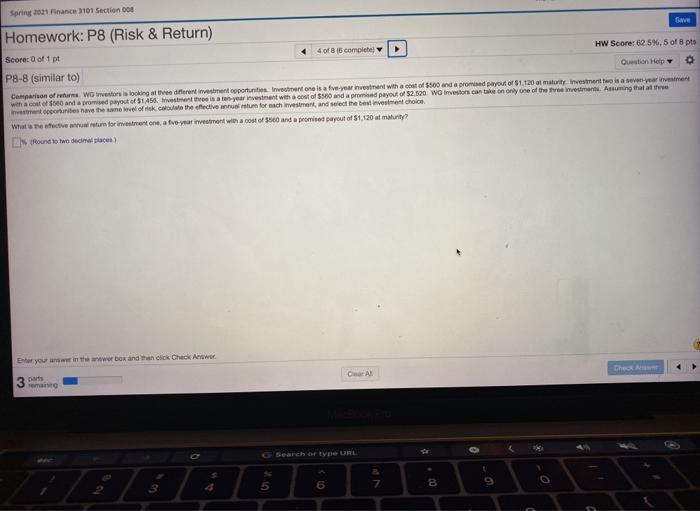 Return) Score: 0 of 1 pt 3 of complete HW Score: 62.5,