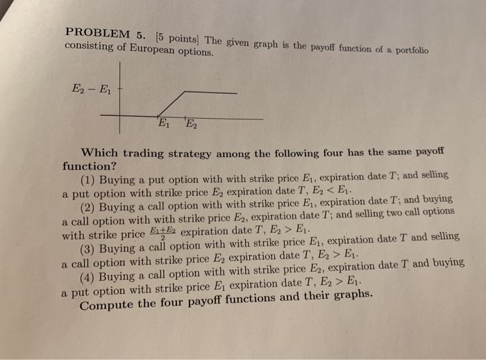 PROBLEM 5. [5 points] The given graph is the payoff function