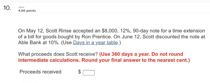 at Citizen's Bank, Citizen's charges a 6.50% discount rate. Assume the loan