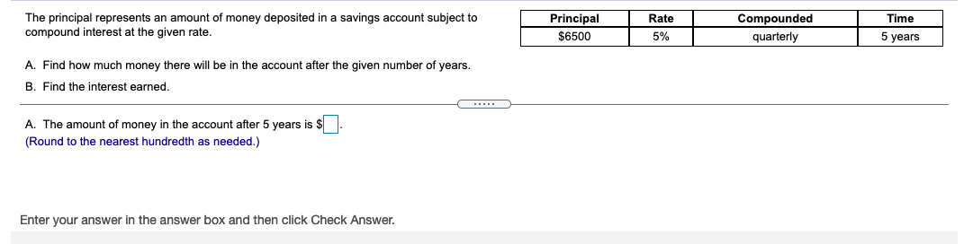 After 4 years, the interest rate is increased to 6.52% compounded quarterly.